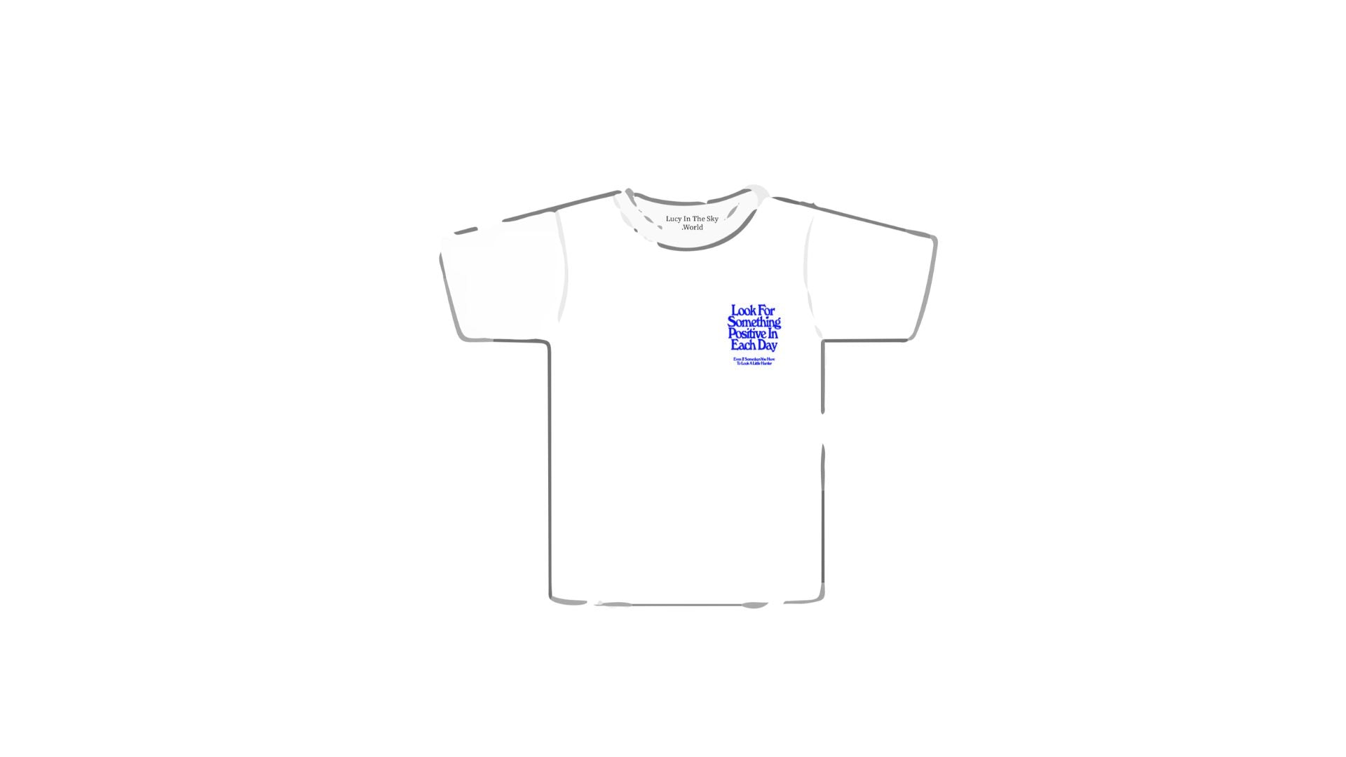 “The positive shirt” in blue