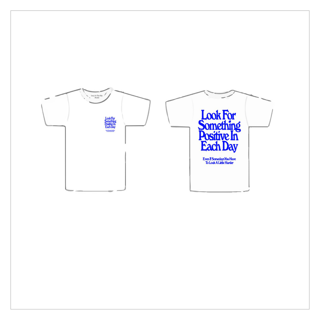 “The positive shirt” in blue